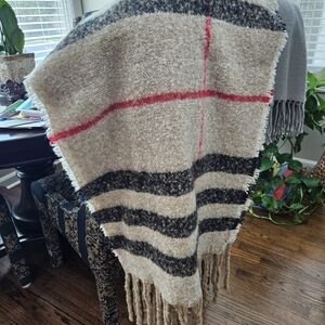 Plaid scarf., 70" without the fringe. New without tags.